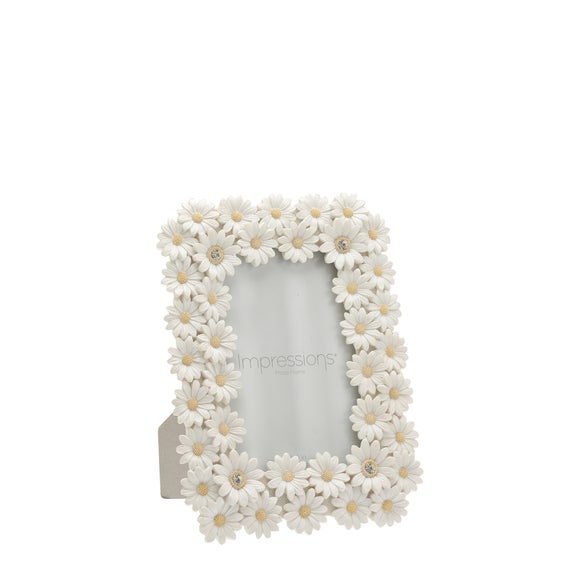 Impressions White Daisy Photo Frame