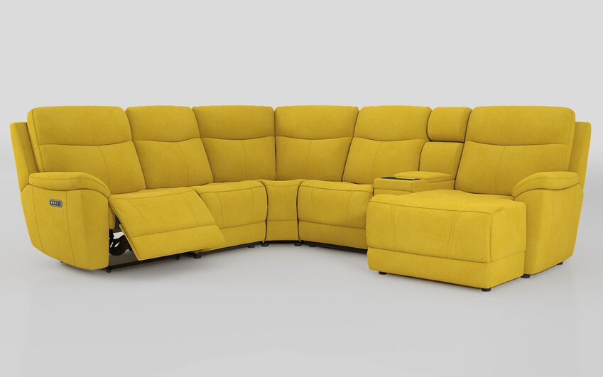Green Fabric Eldwick 3 Corner 3 Right Hand Facing Power Left Hand Facing Console & Chaise Sofa