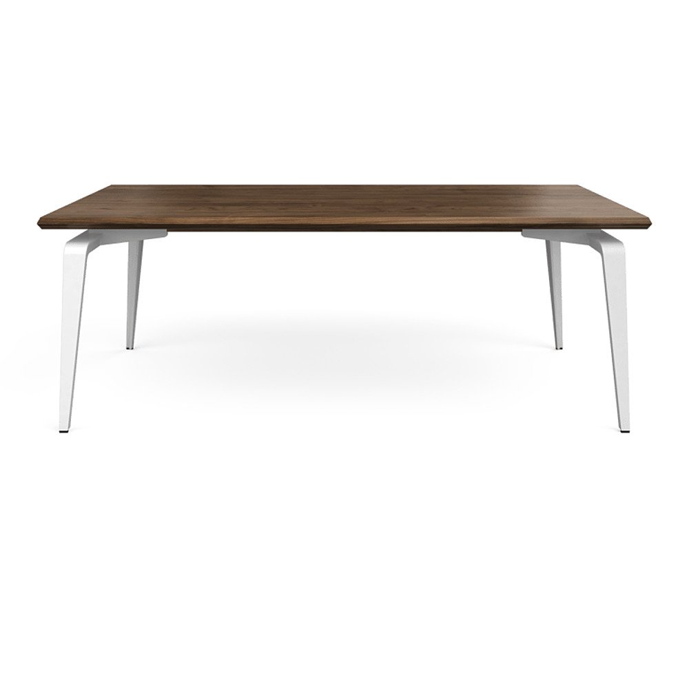 Ligne Roset Odessa Dining Table European Walnut White Legs 200 x 98cm
