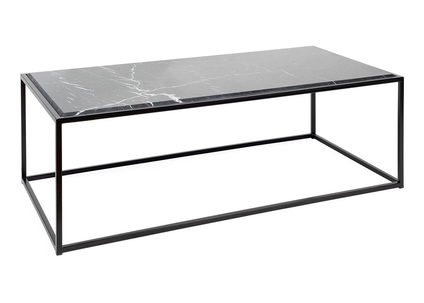 Heal's Tower Coffee Table Black Black Marble Top