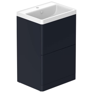 Nexa By VADO Veva Midnight Blue Freestanding Vanity Unit & Mineral Cast Basin - 500mm