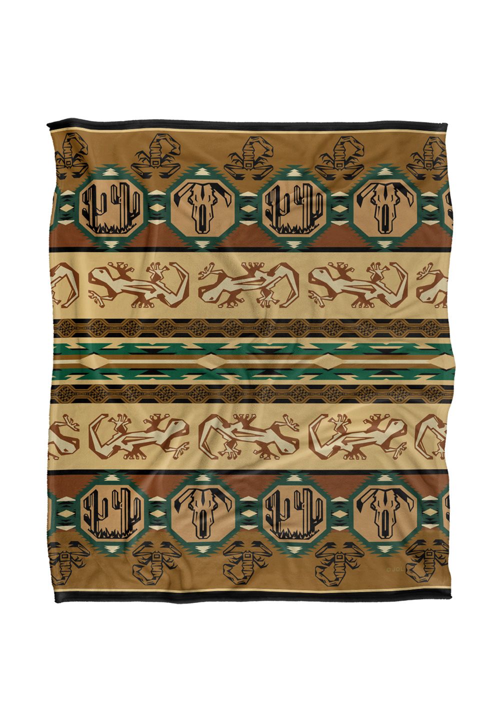 JQ Licensing Southwest Desert Silky Touch Super Soft Throw Blanket 152 X 127 cm in White