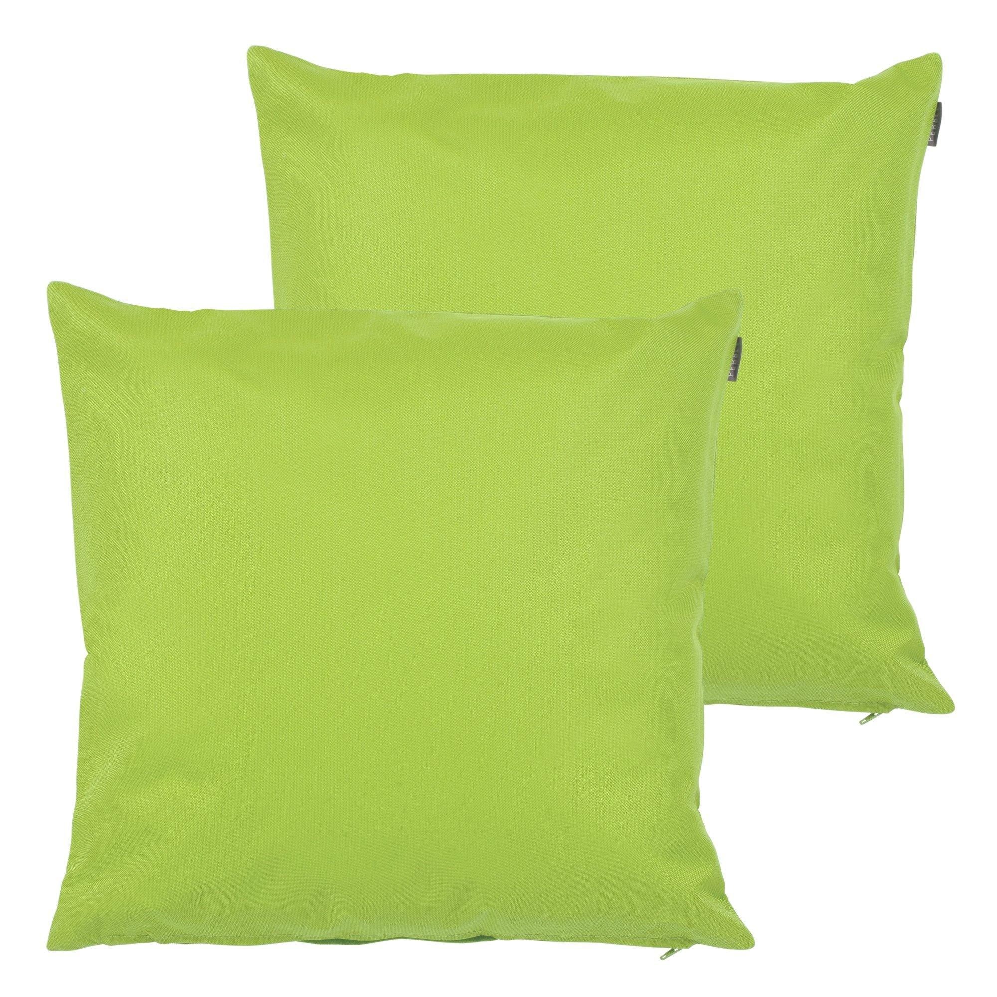 icon Indoor Outdoor Cushion Set of 2 Slate Grey Water Resistant Cushions in Light Green