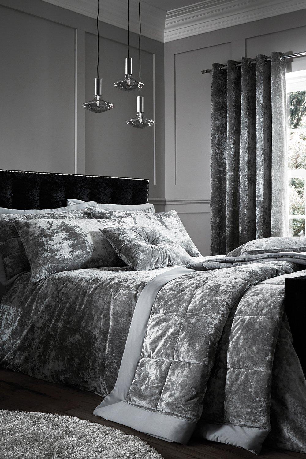 Crushed Velvet Super King Duvet Set