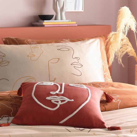 furn. Kindred Apricot Reversible Duvet Cover and Pillowcase Set 2