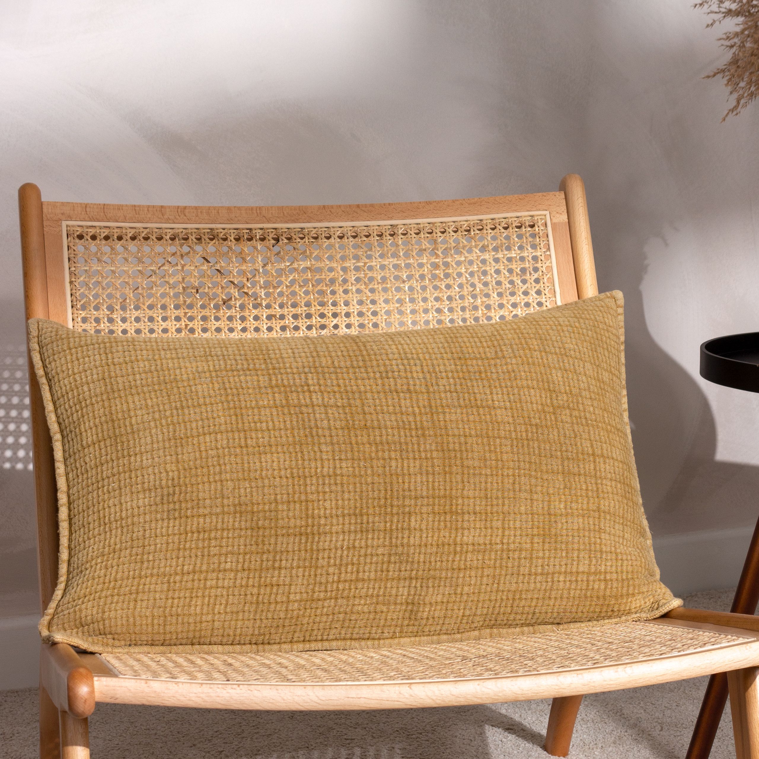 Yard Ribble 100% Cotton Acid Wash Cushion in Yellow