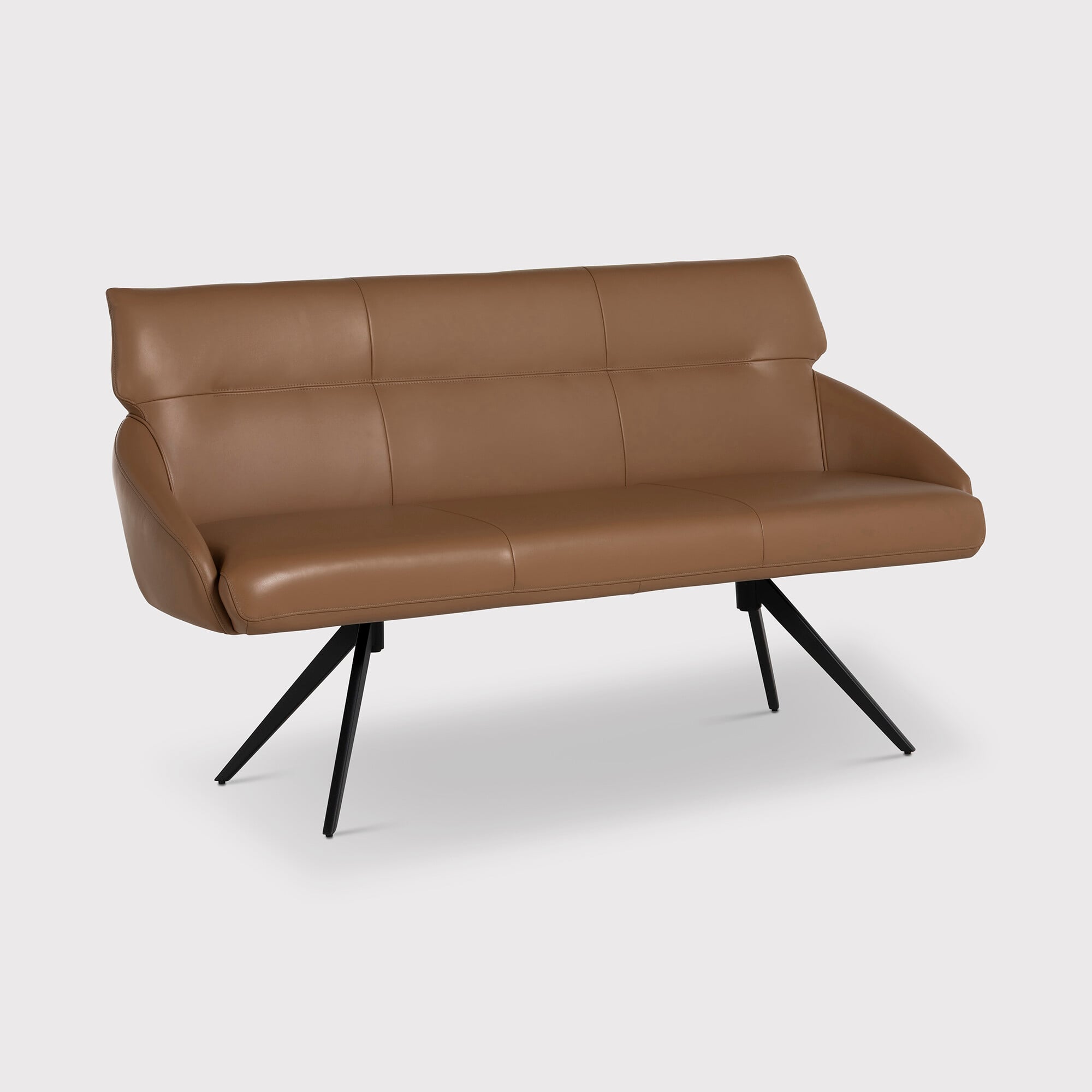 Allier Bench, Brown Leather | Barker & Stonehouse
