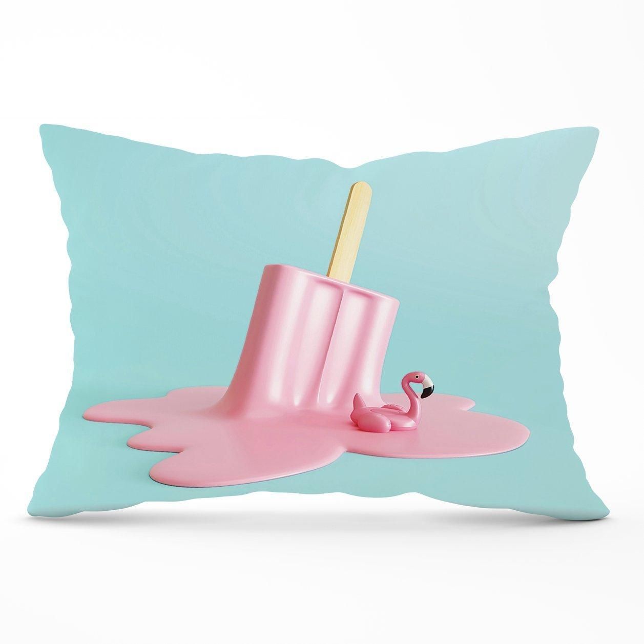 Warren Reed - Designer Flamingo Ice Cream Cushions in Pink