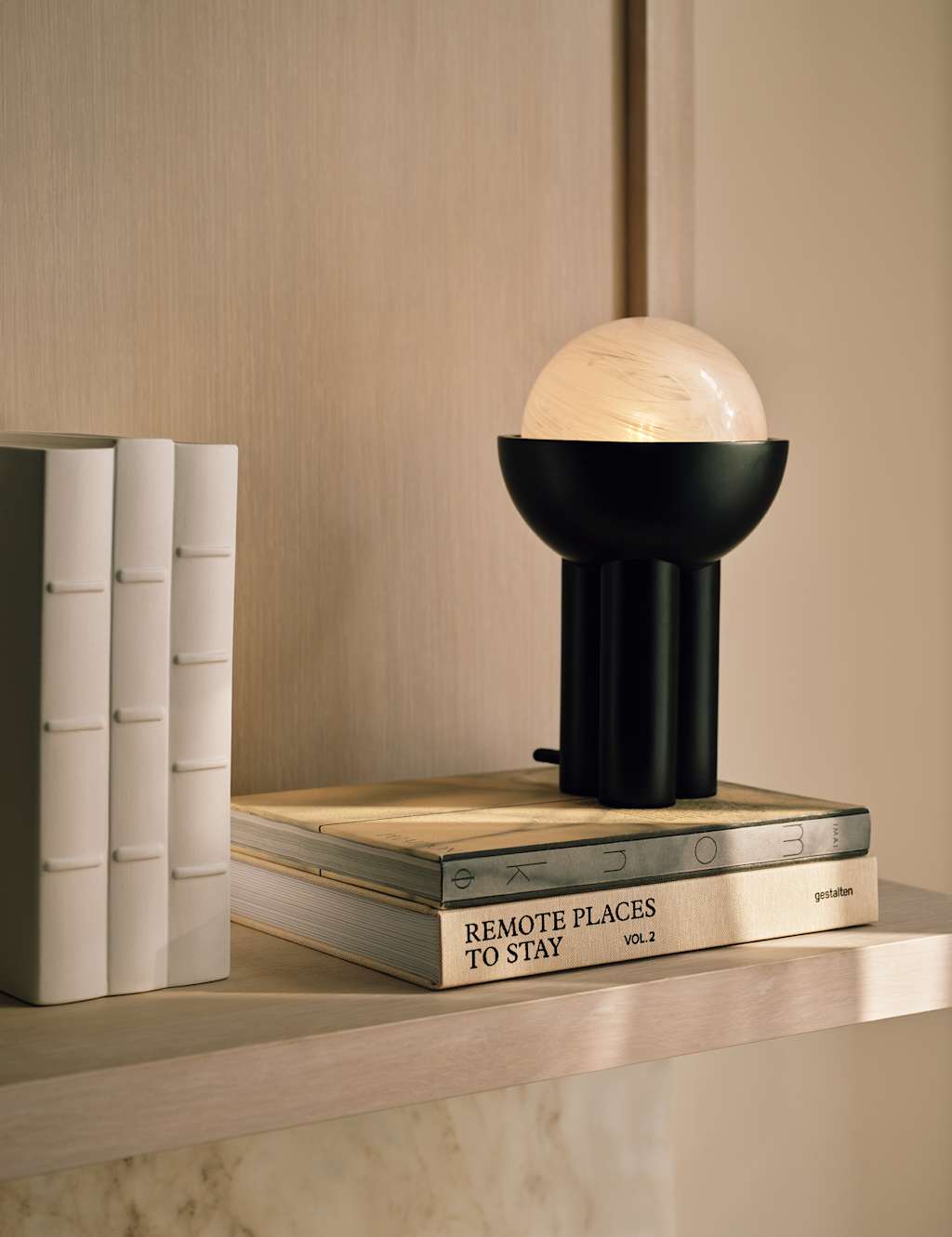 M&S X Kelly Hoppen Globe Table Lamp Black