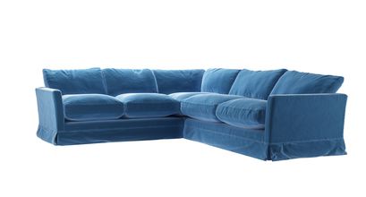 Otto Asym. Crn: LHF 2 Seat w RHF 2.5 Seat in Bahama Cotton Matt Velvet - sofa.com