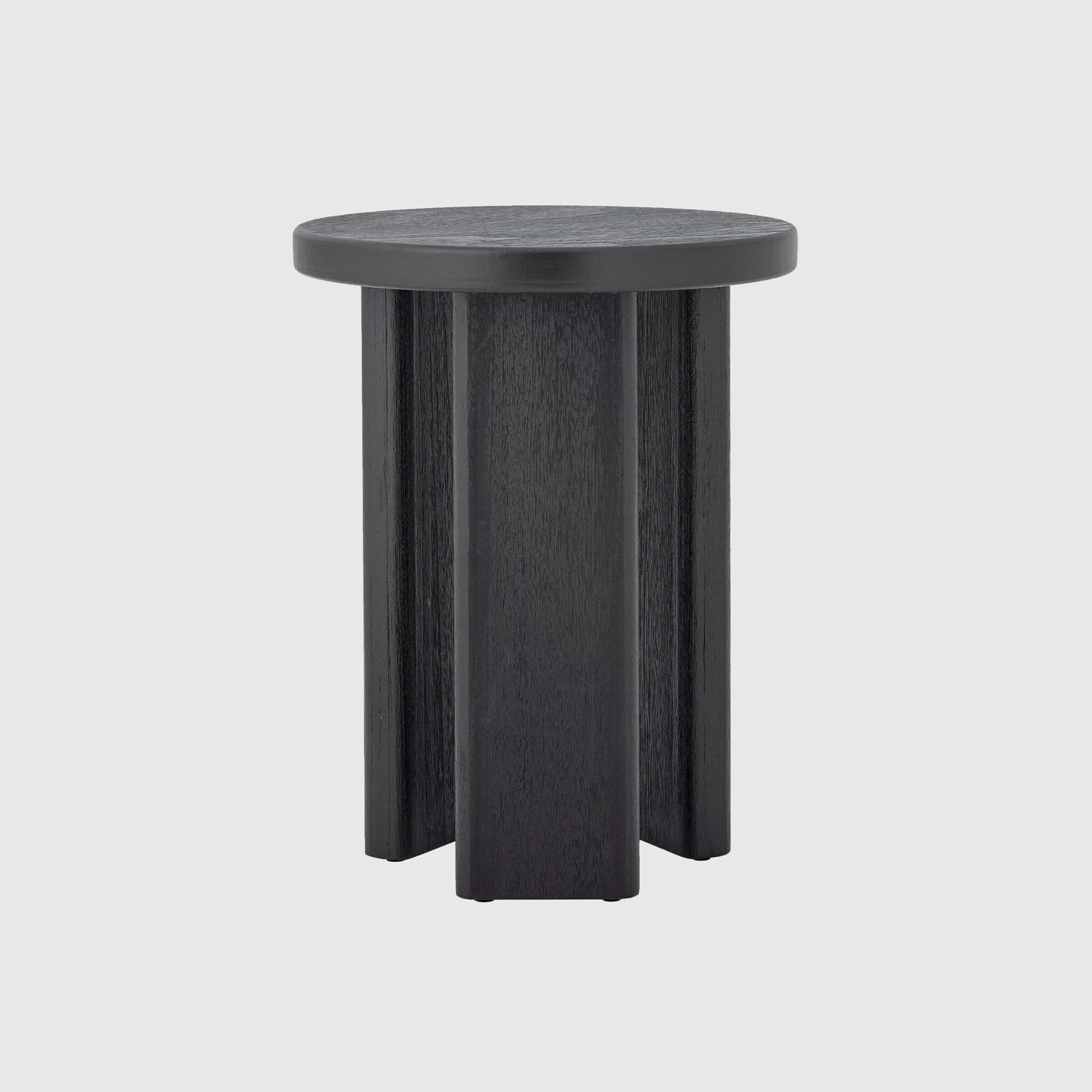 Black Round Side Table, Round Wood | Barker & Stonehouse