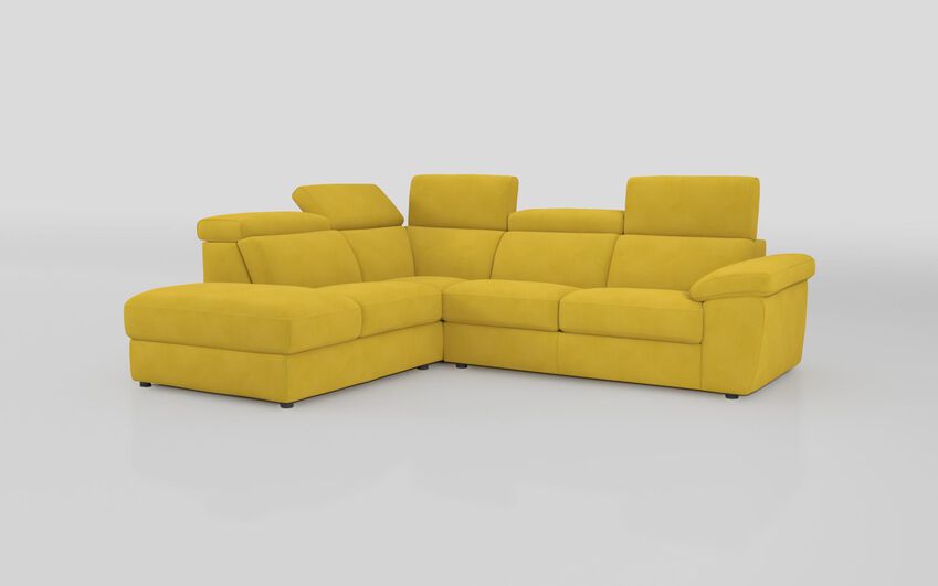 Green Fabric Norbello 2 Corner 3 with Sofa Bed and Left Hand Facing Chaise with Storage
