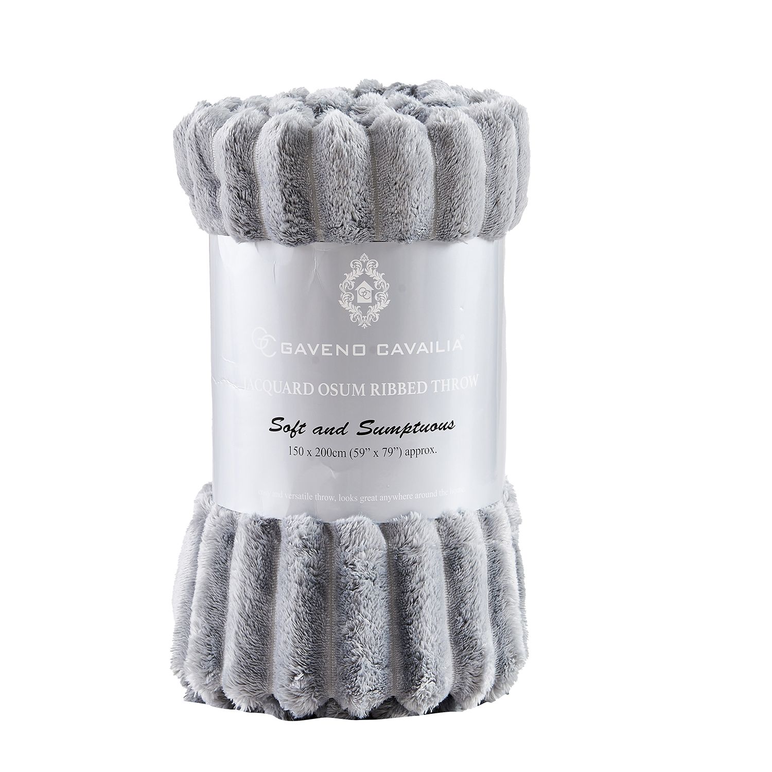 GAVENO CAVAILIA Osum Ribbed Throw in Grey