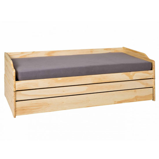 Lotar Wooden Function Single Bed In Natural Oak