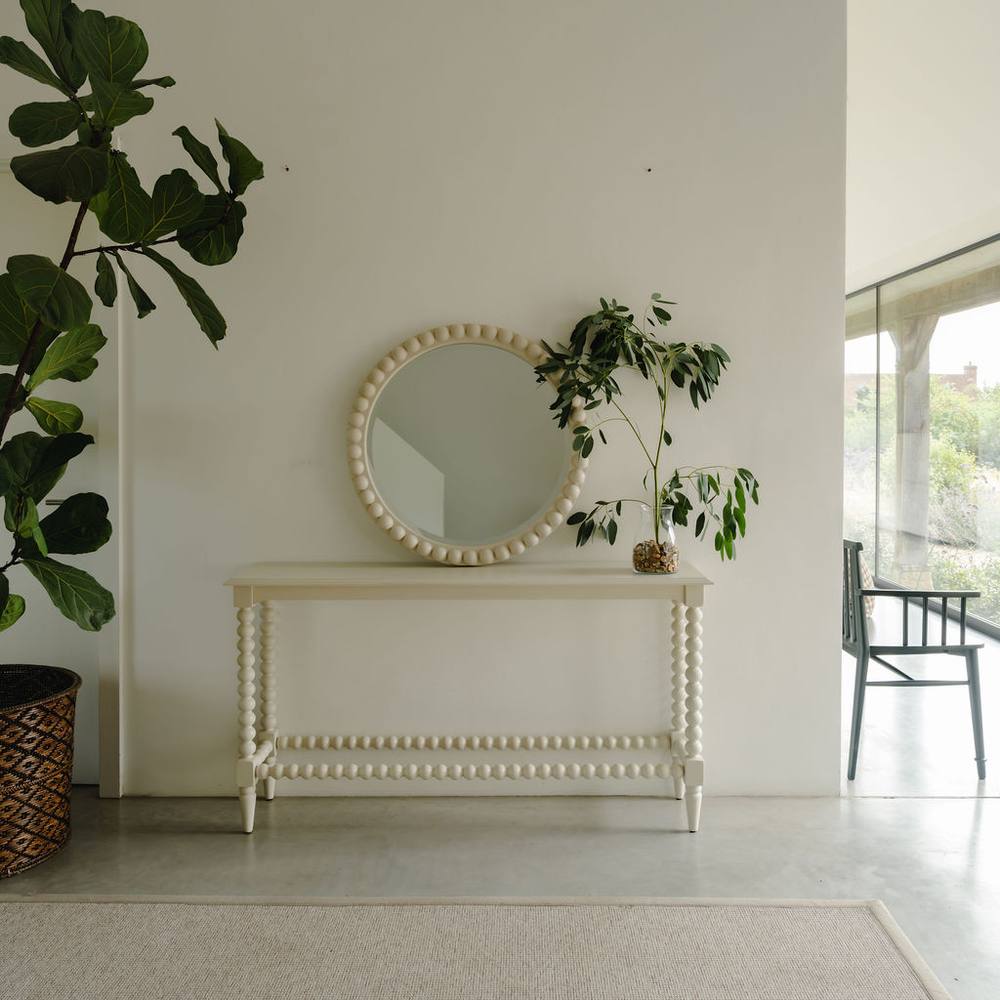 Statement Furniture Cromwell Large Console table with Bobbin Design in Cream