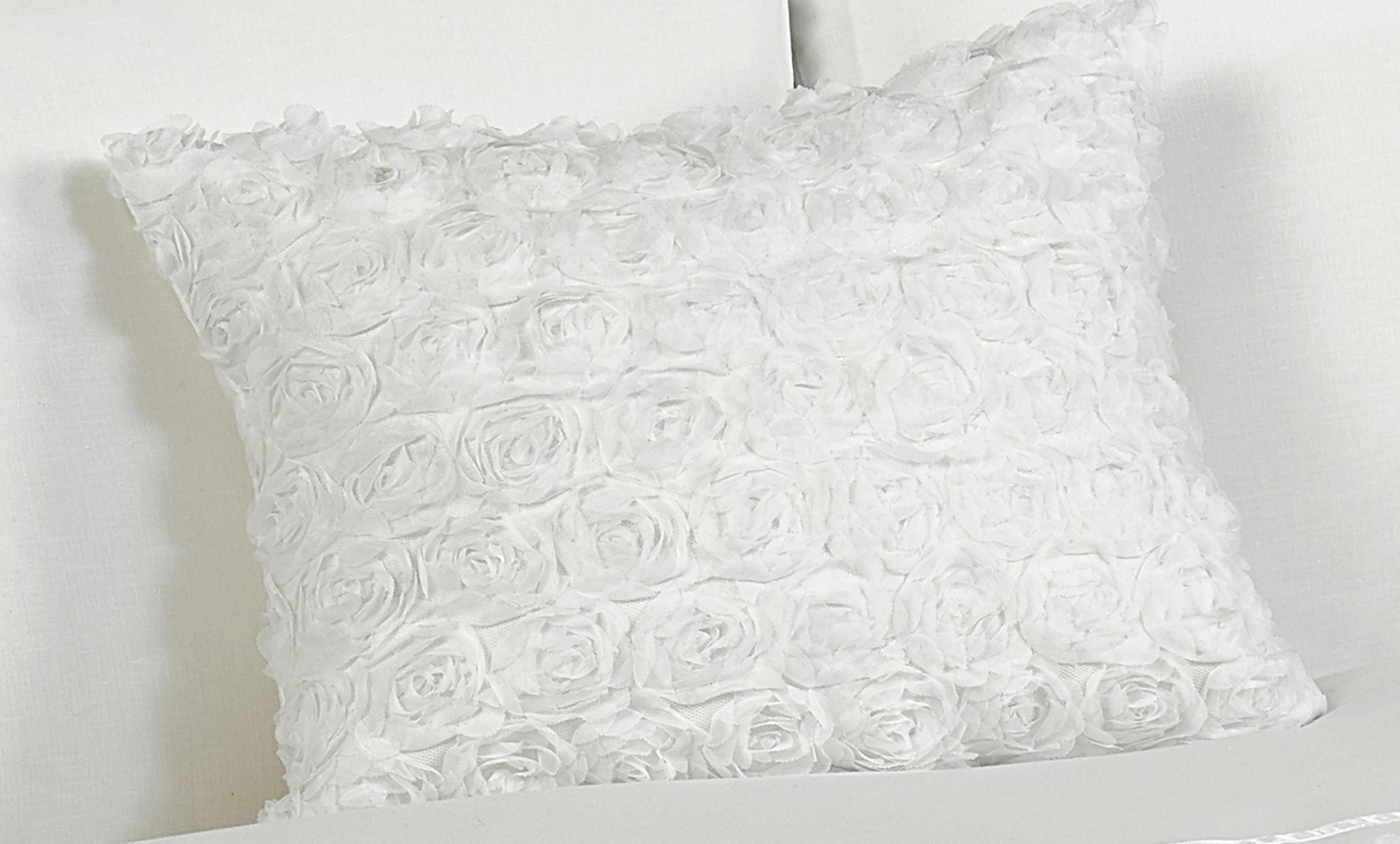 Rapport Home Limoges Boudoir Filled Cushion (50x30 cm) in White