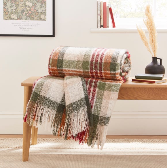 Cosy Logan Check Throw Blanket 235cm x 235cm