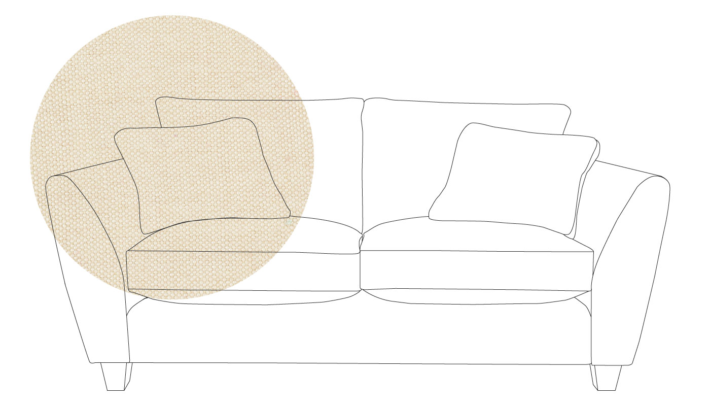 Heal's Torino 3 Seater Sofa Linen Hessian Natural Ash