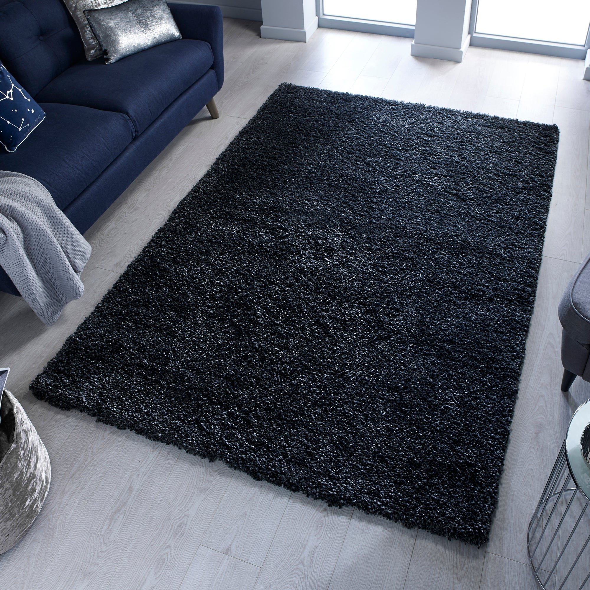 Sparks Shaggy Rug Sparks Black