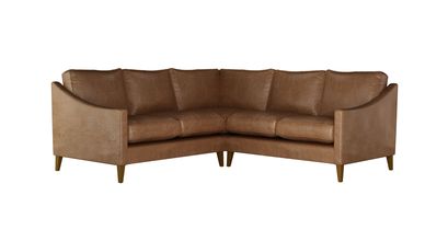 Iggy Small Corner Sofa in Tan Vintage Leather - sofa.com