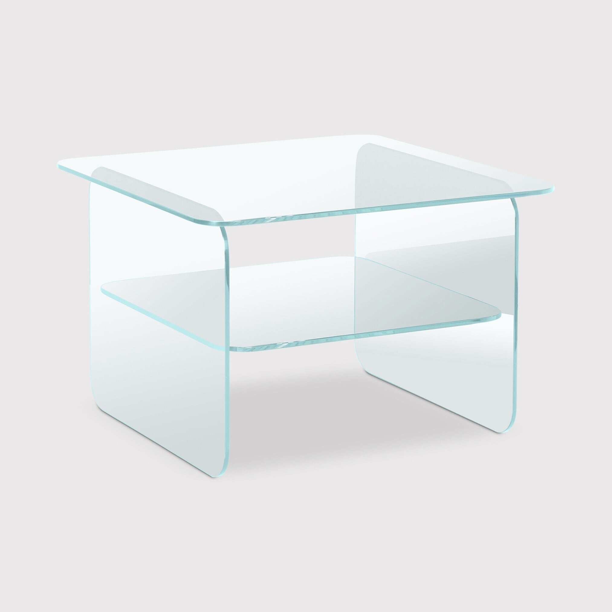 Chiaro 50cm Square Side Table, Clear Glass | Barker & Stonehouse