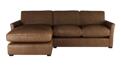 Otto Medium LHF Chaise Sofa in Tan Vintage Leather - sofa.com