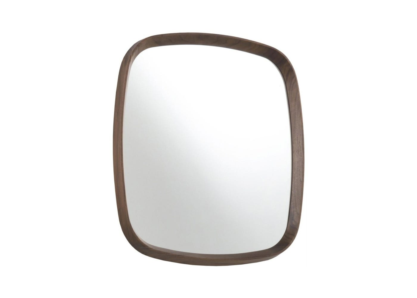 Porada Mix 6 Square Wall Mirror Canaletta Walnut