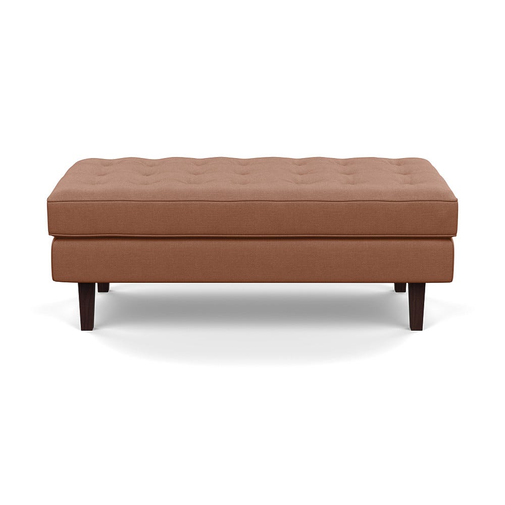 Heal's Hepburn Ottoman Siena Cotton Clay Black