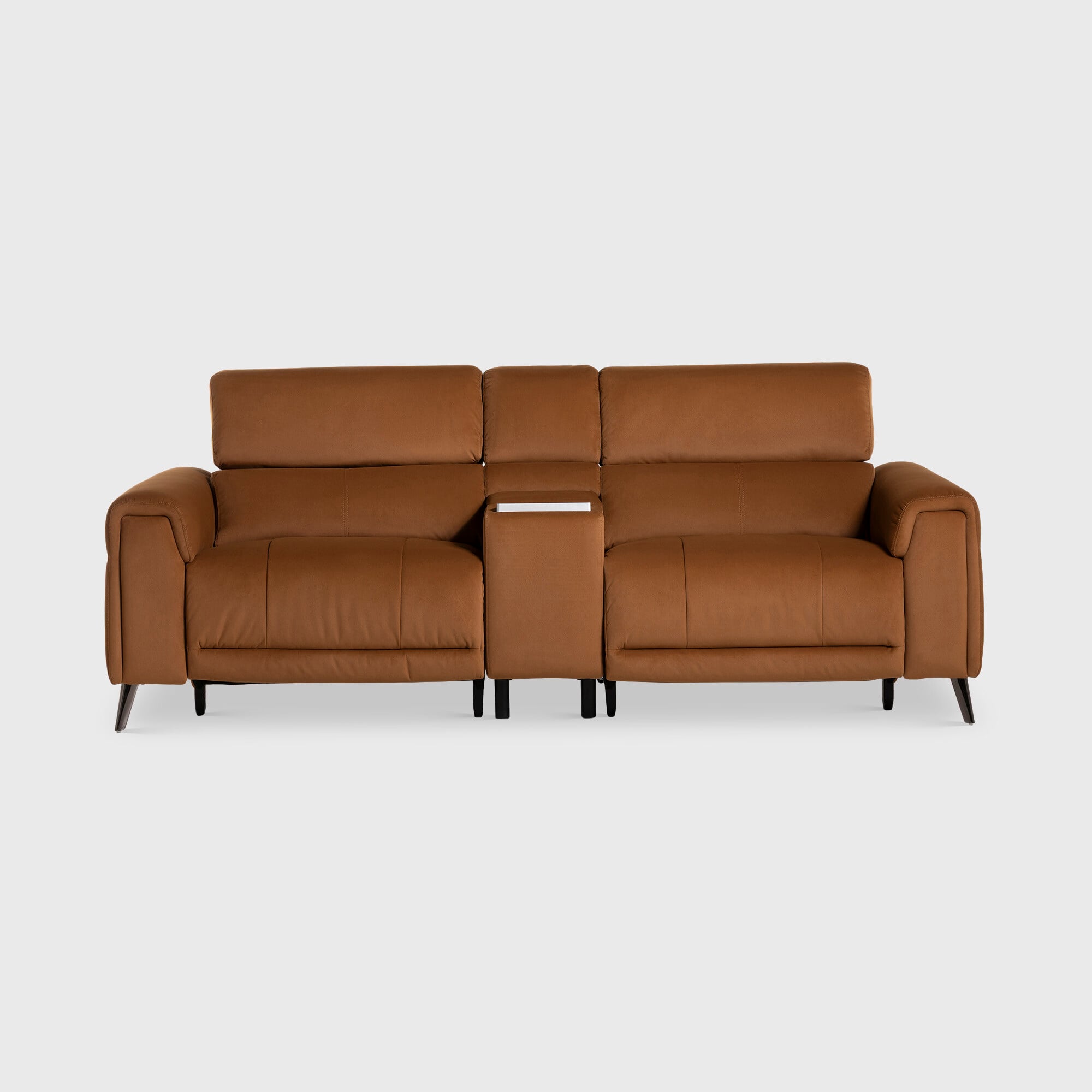 Kerren 2.5 Seater Power Recliner Recliner Sofa, Orange Fabric | Barker & Stonehouse