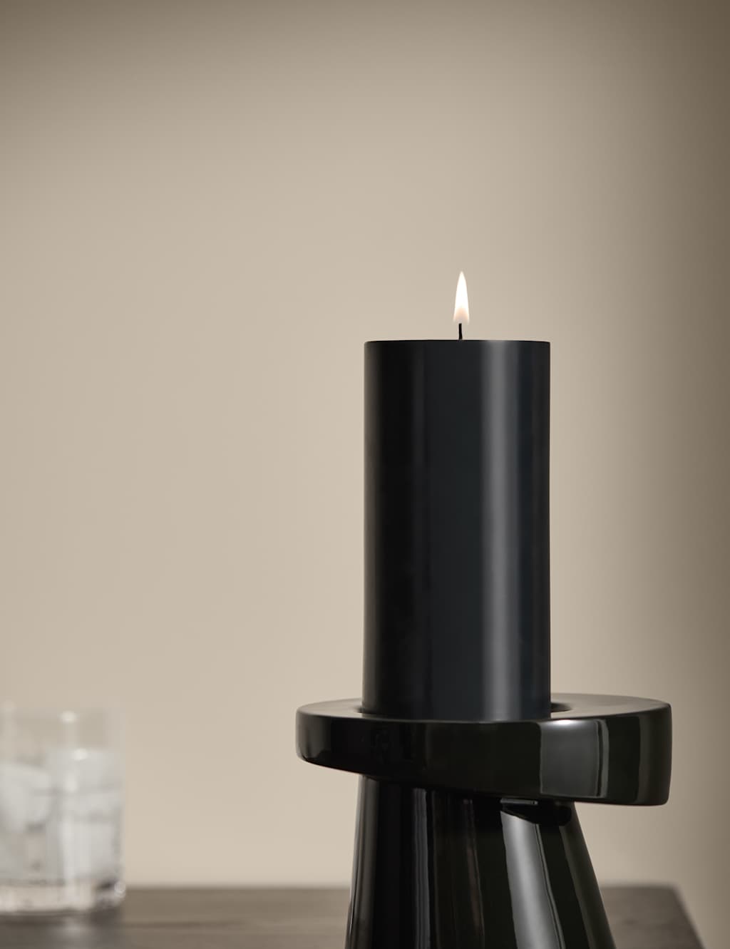M&S X Kelly Hoppen Pillar Candle Black