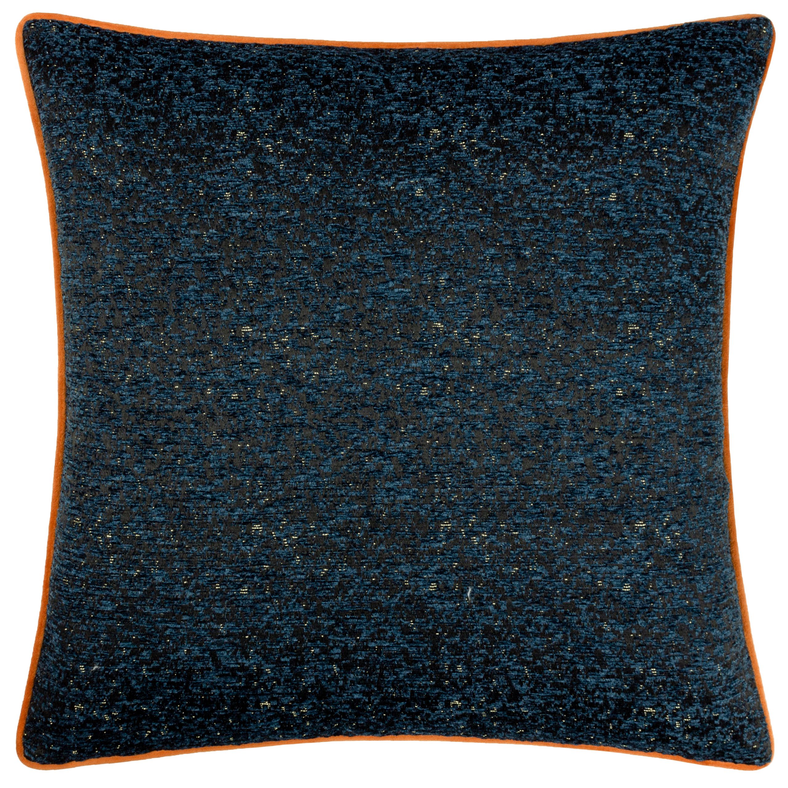 Paoletti Galaxy Chenille Piped Cushion in Navy