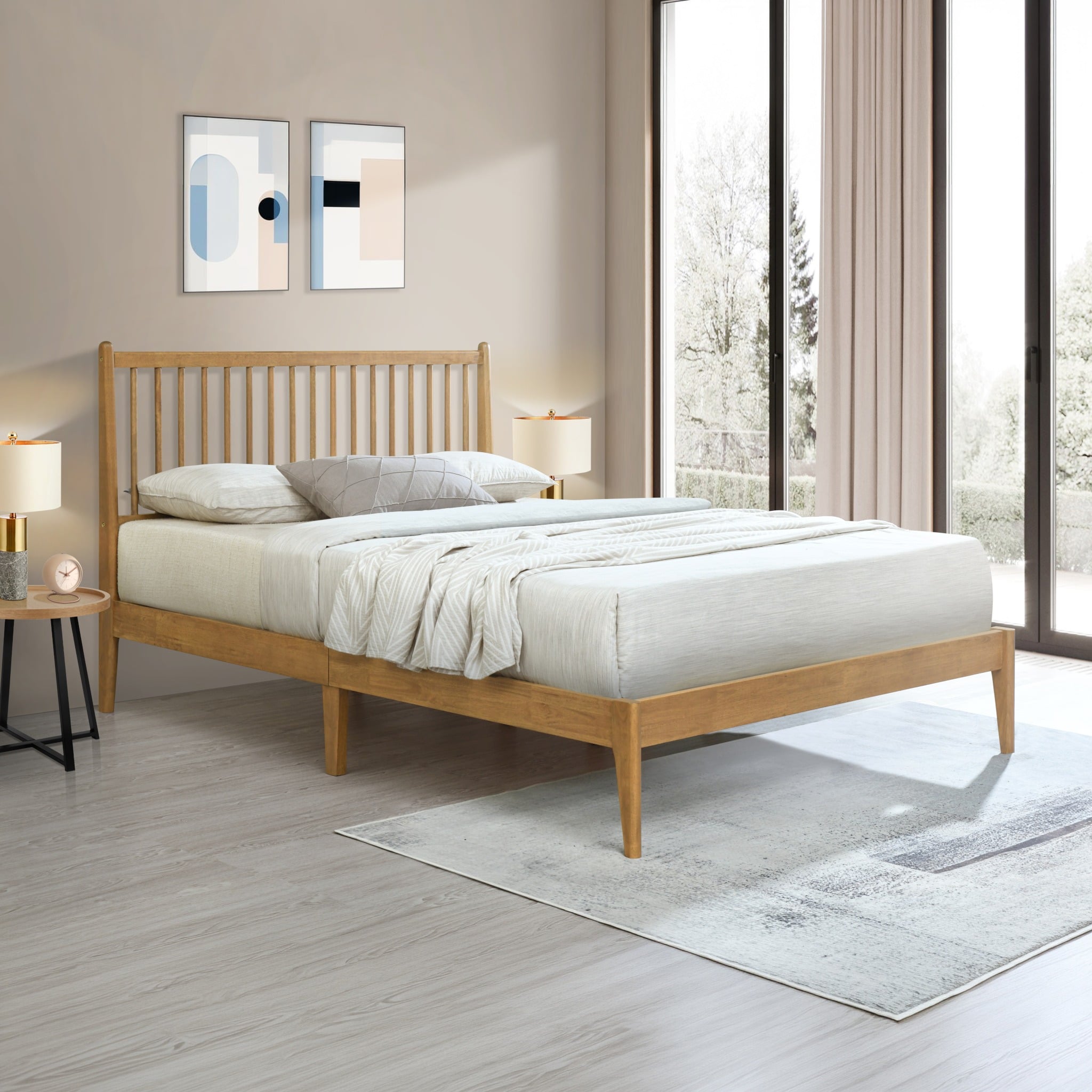 Padeswood - King-Size - Low Foot-End Bed - Oak - Wooden - 5ft - Happy Beds