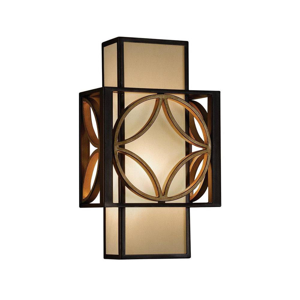 Netlighting Remy 1 Light Indoor Wall Light Gold Bronze in Brown