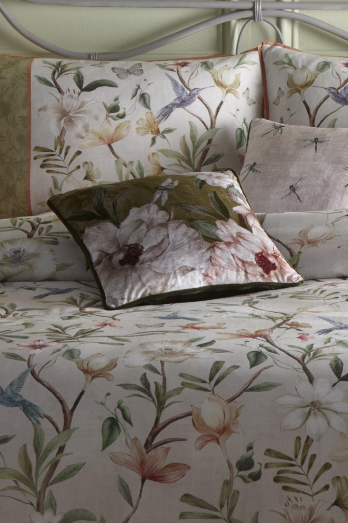 Appletree 'Fiorella' Floral Velvet Filled Cushion in Wine