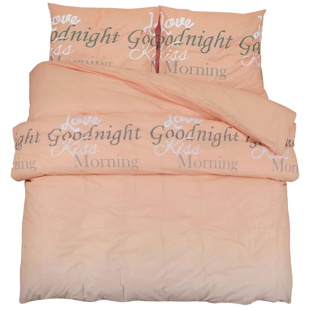 Berkfield Home Duvet Cover Set Pink 200x200 cm Cotton