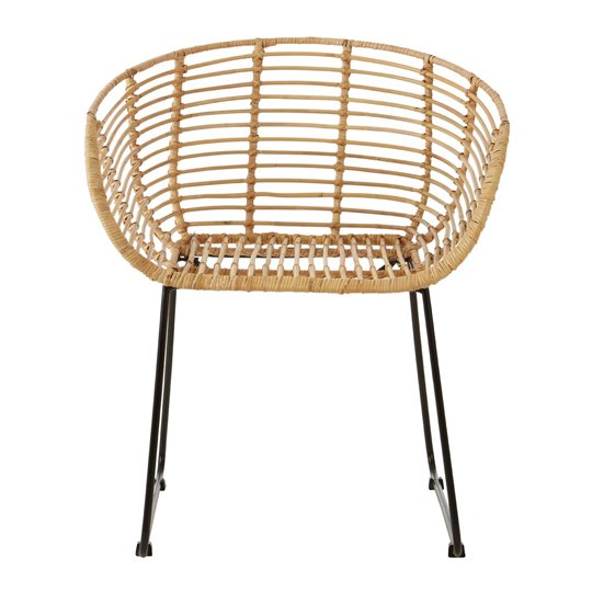 Gienah Kubu Rattan Rounded Bedroom Chair In Natural