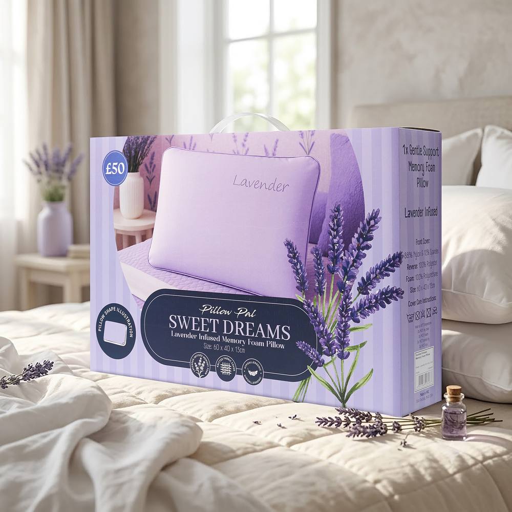 GAVENO CAVAILIA Lavender Scent Infused Pillow in Purple