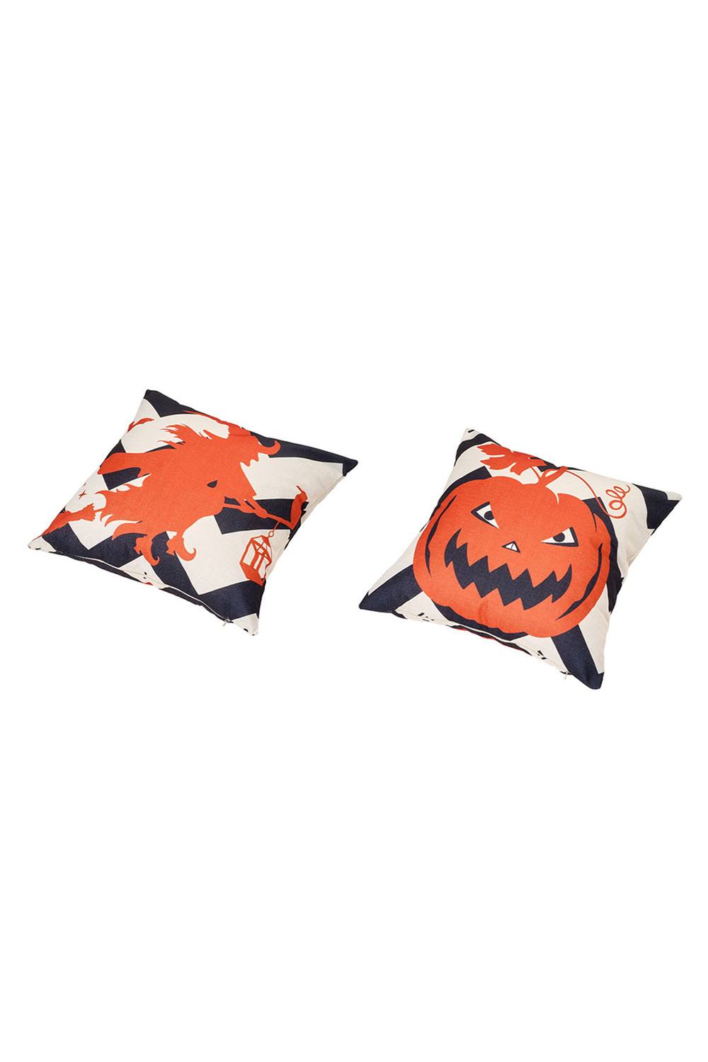Living and Home Halloween Witch & Pumpkin Decorative Pillow Cover