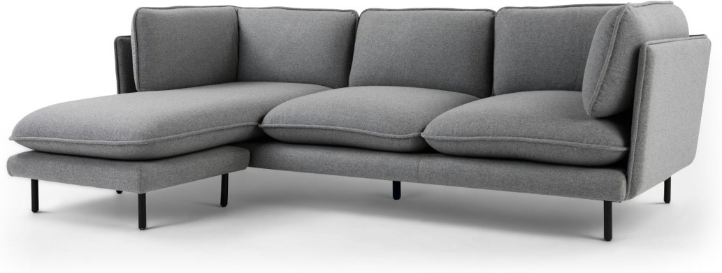 Wes 3 Seater Chaise End Corner Sofa, Elite Grey