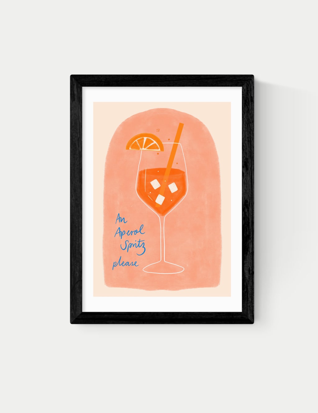 East End Prints Aperol Framed Art Black