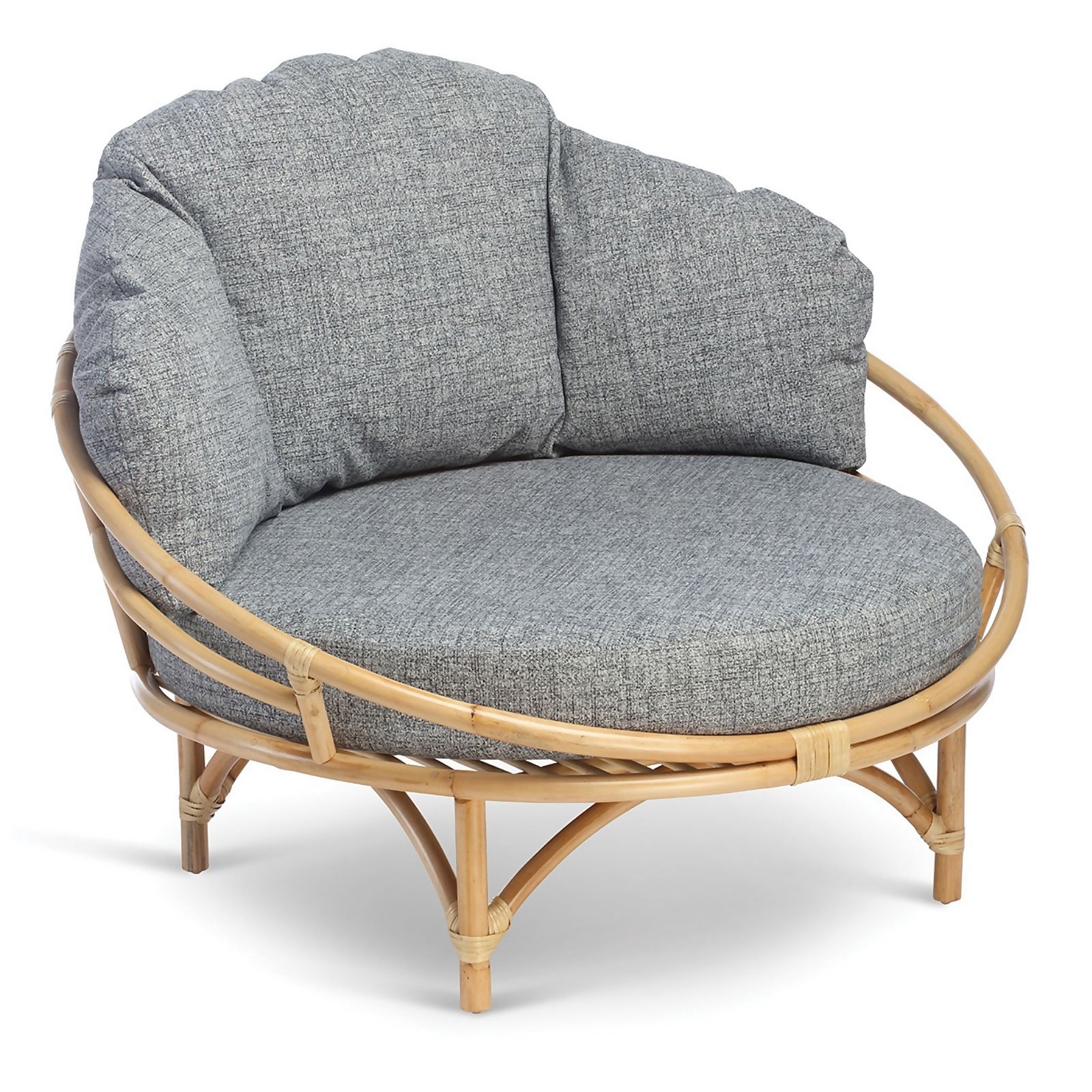 Snug Rattan Natural Chair in Earth Grey
