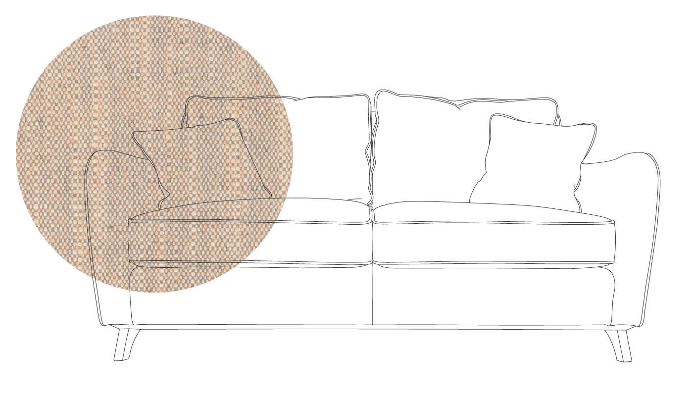 Heal's Ravello 3 Seater Sofa Broad Weave Pebble Natural