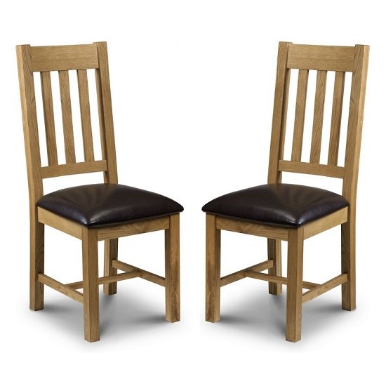 Raven Wooden Dining Chairs In Waxed Oak In A Pair