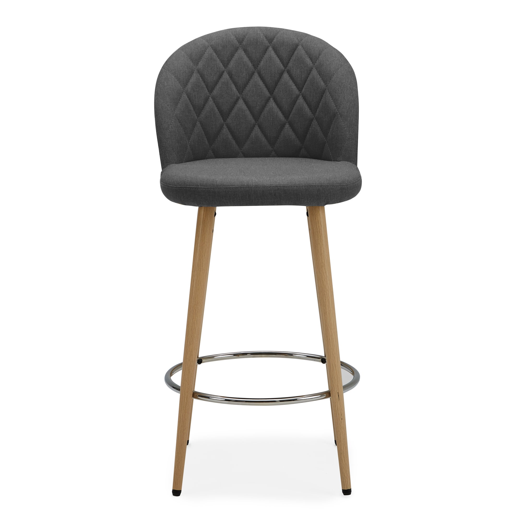 Astrid Fabric Bar Stool Dark Grey