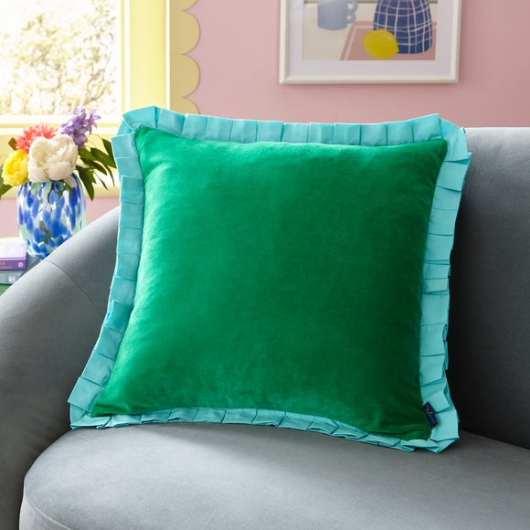 Sophie Robinson Velvet Box Pleat Square Cushion