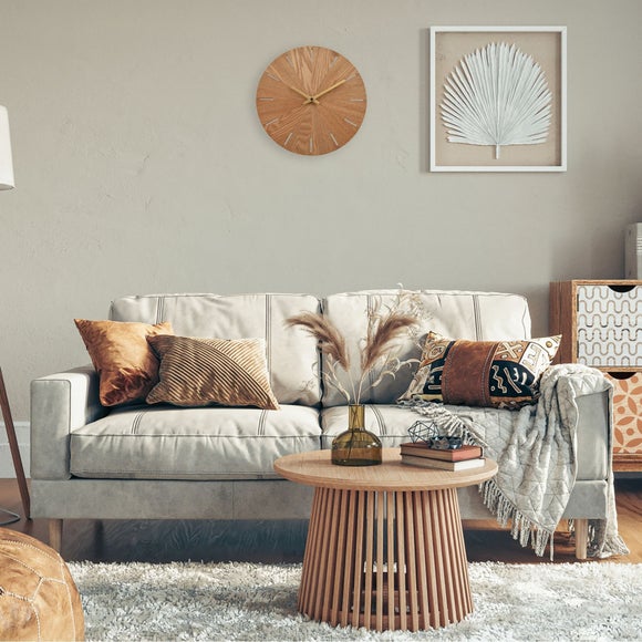 Interval Sunburst Wooden Wall Clock