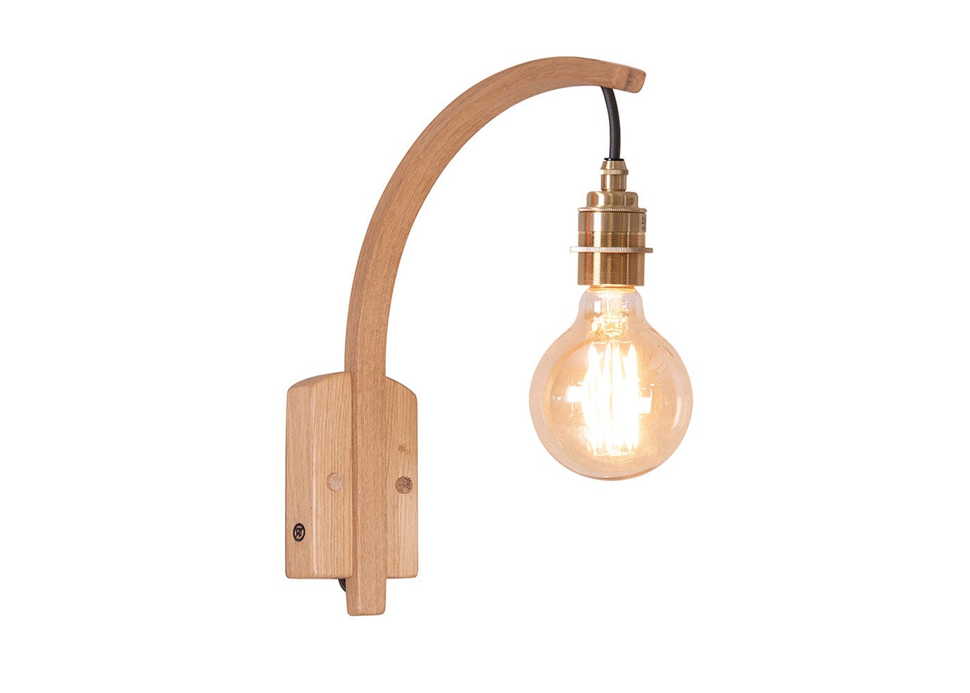 Tom Raffield Hanter Wall Light Oak (Plug and Switch)