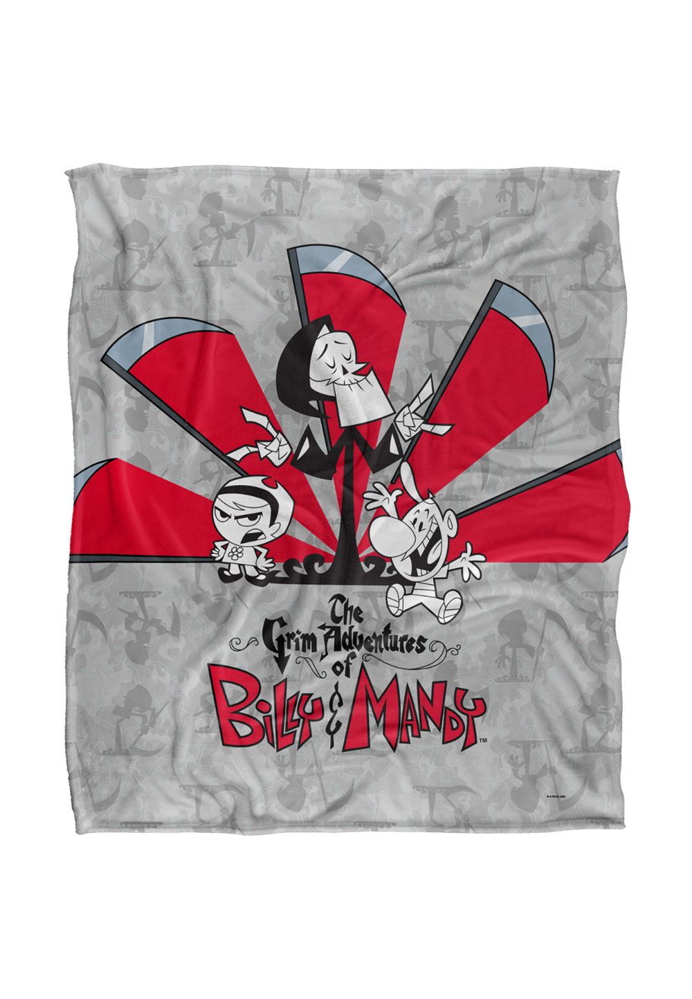 Cartoon Network Grim Adventures of Billy & Mandy Times Up Silky Touch Super Soft Throw Blanket 152 X 127 cm in White
