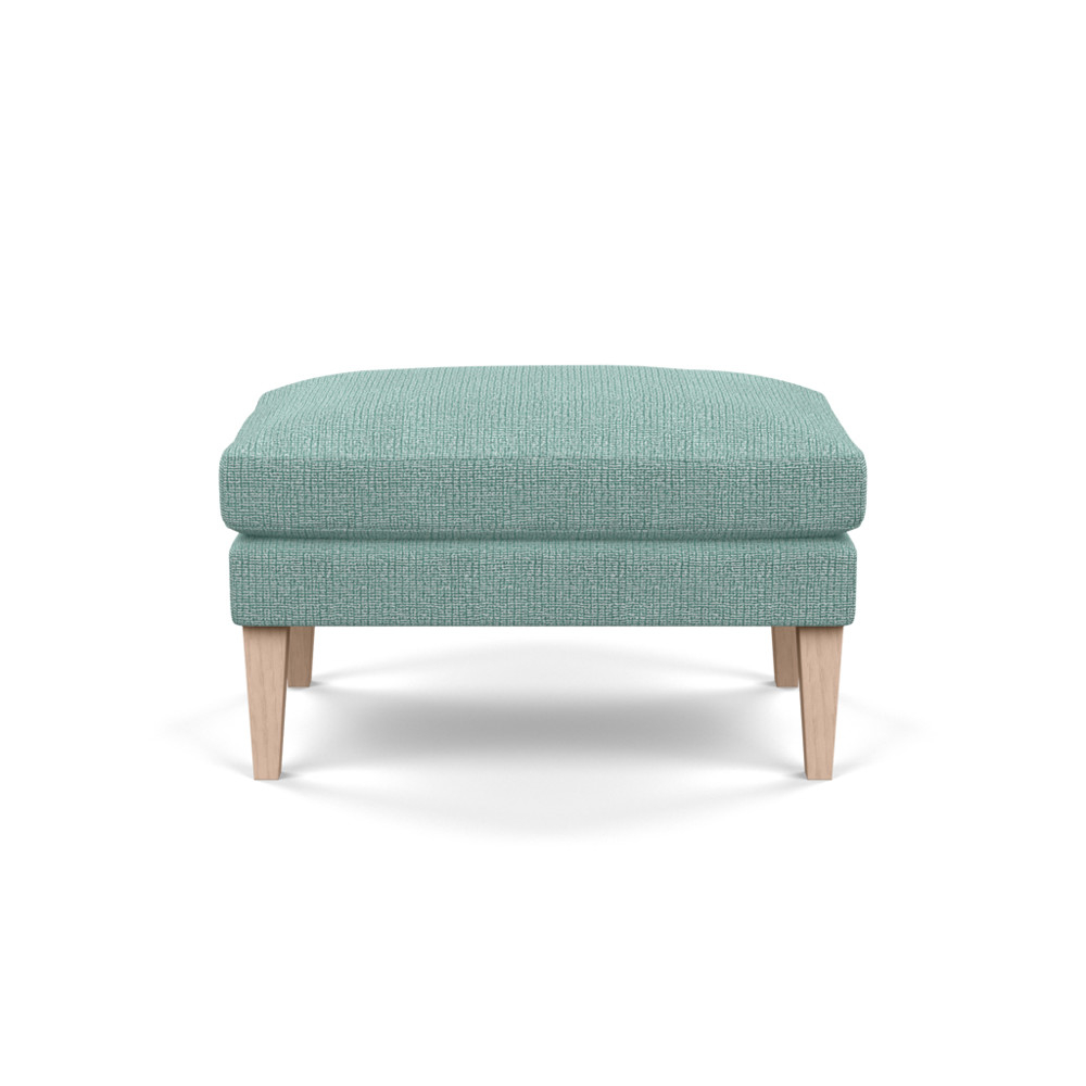 Heal's Wallis Ottoman Tejo Recycled Teal Natural Ash Feet