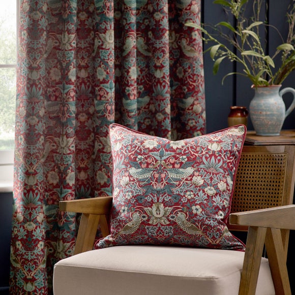 Morris & Co. Strawberry Thief Jacquard Square Cushion
